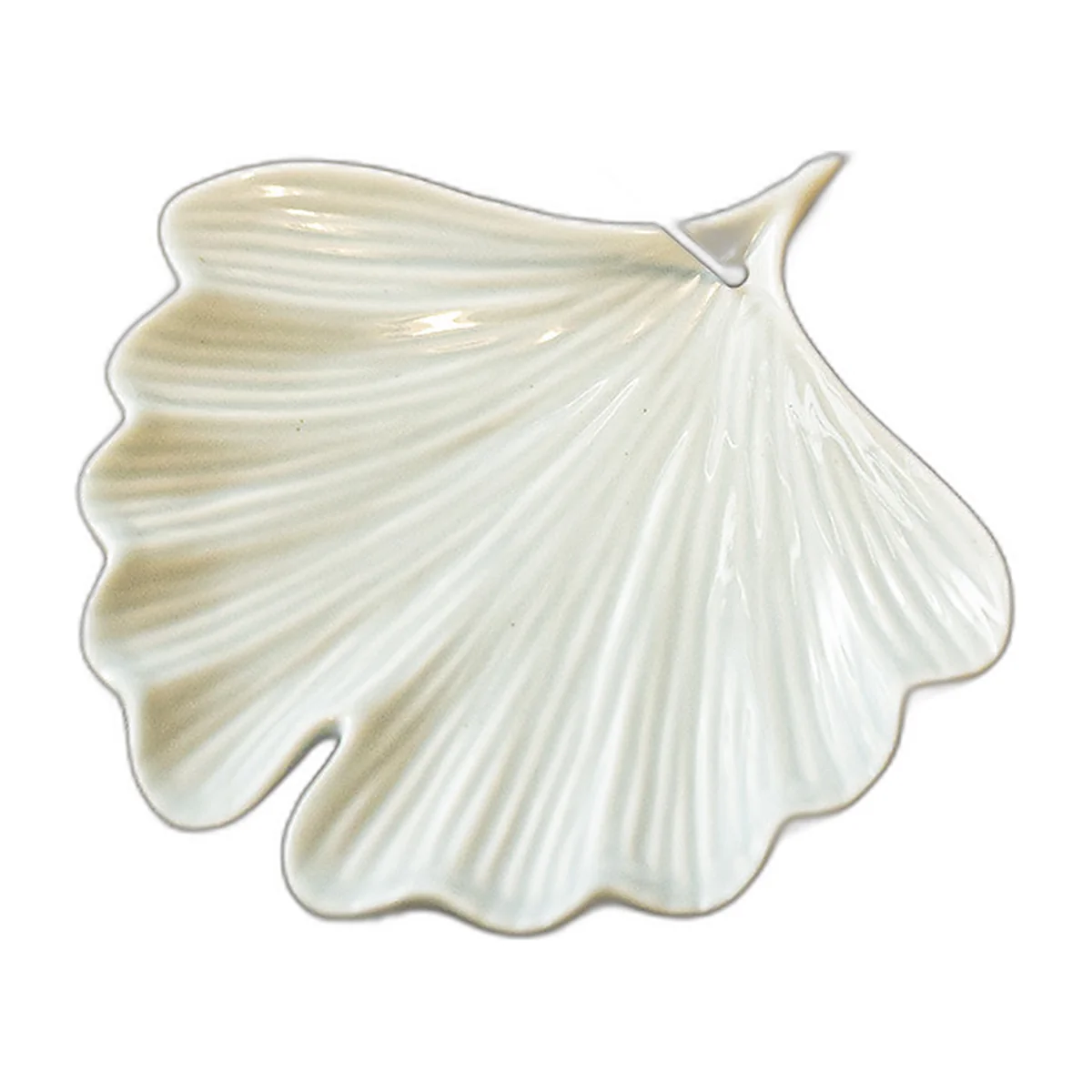 Celadon ceramic ginkgo-leaf incense holder