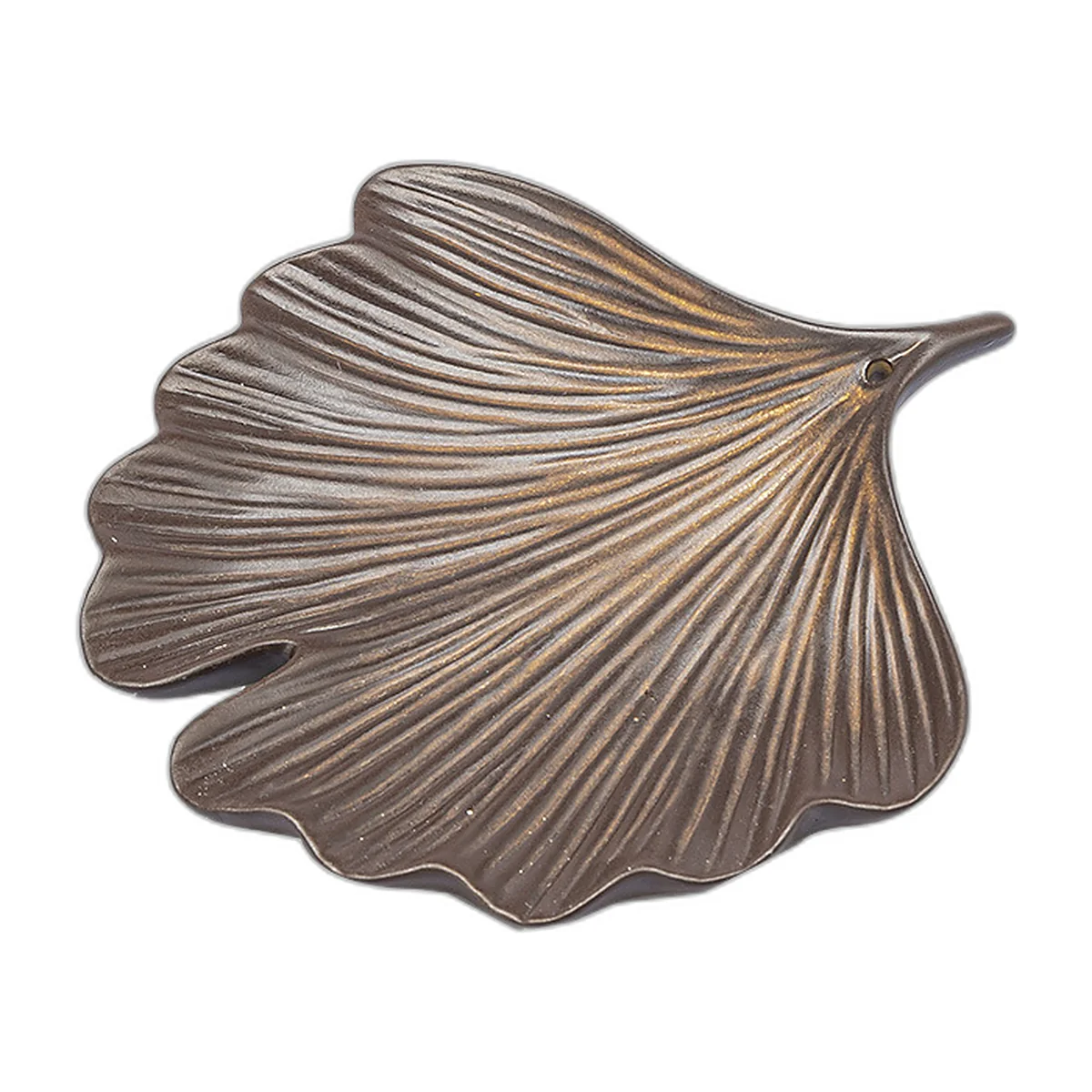 Ginkgo leaf ceramic incense holder, 11.5 cm — photo 4 of 6