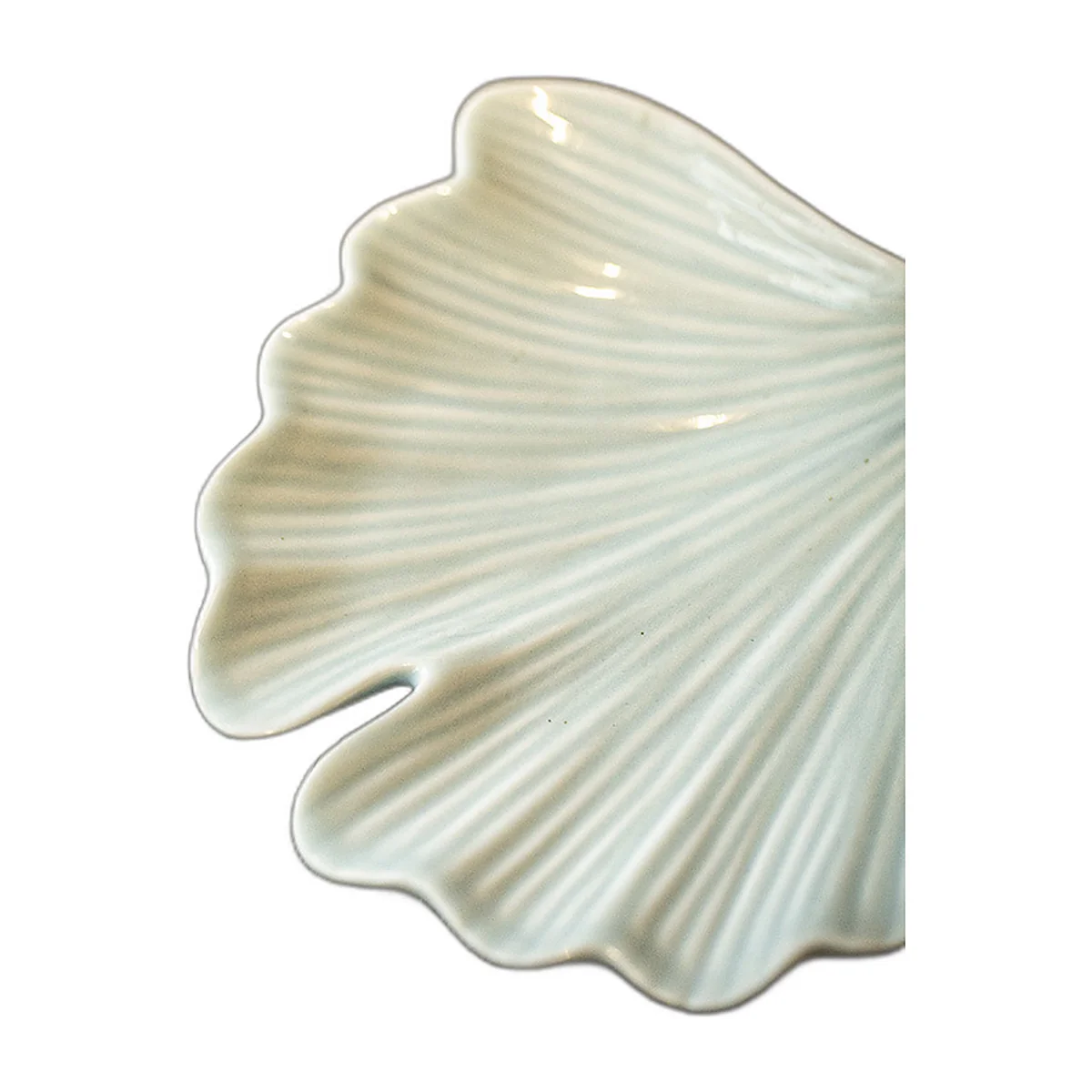 Ginkgo leaf ceramic incense holder, 11.5 cm — photo 5 of 6