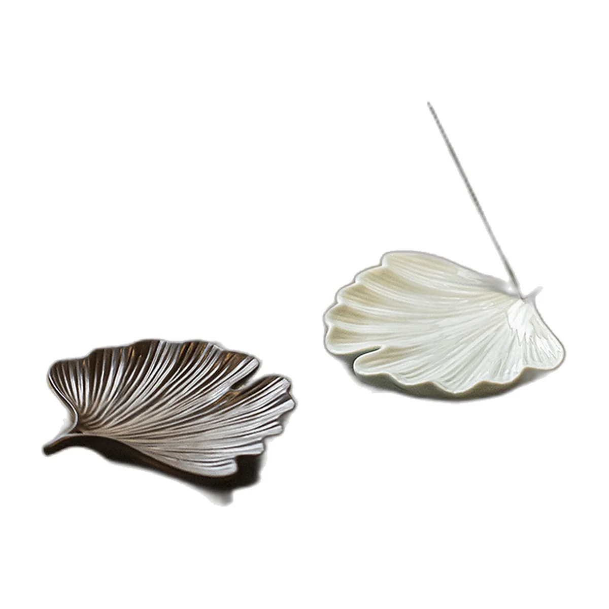 Ginkgo leaf ceramic incense holder, 11.5 cm — photo 6 of 6