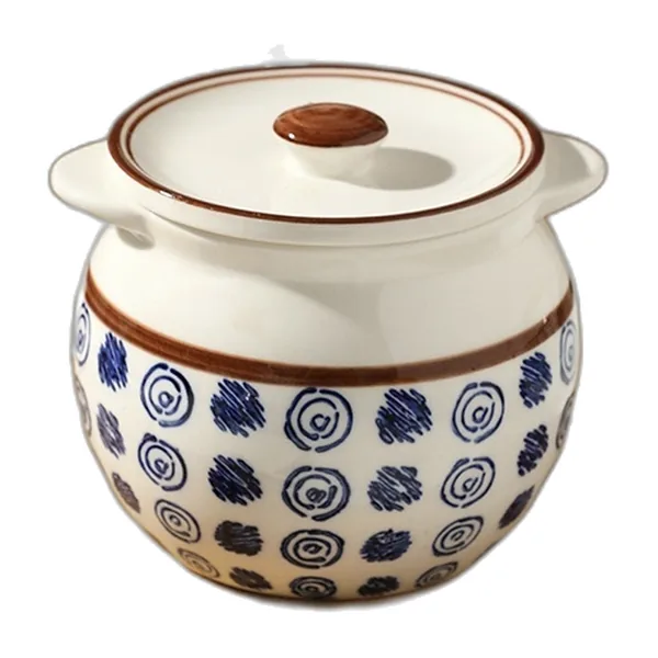 700 ml lidded ceramic jar for ghee or spices — view 2