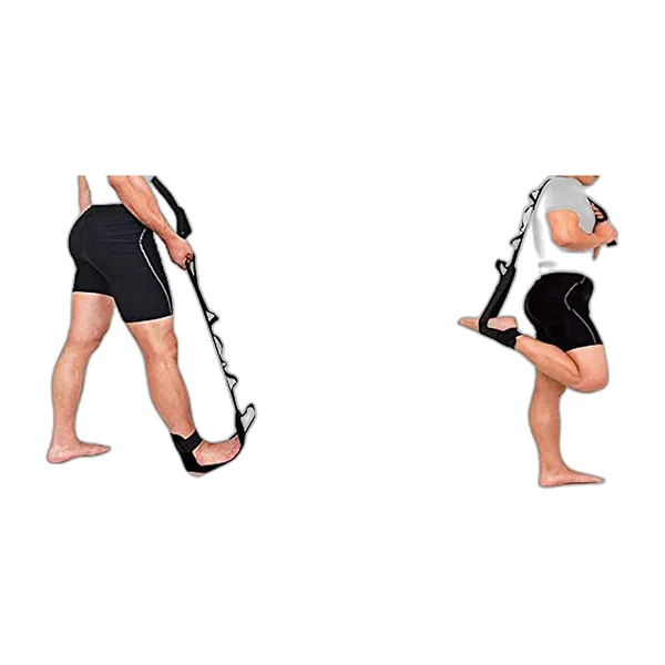 Looped stretching strap with foot cradle — view 3